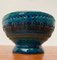 Mid-Century Rimini Blu Keramik Kerzenhalter von Aldo Londi für Bitossi, Italien, 1960er 6