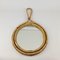 Italian Rattan Oval Hand Mirror, 1950s, Image 5