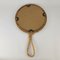 Italian Rattan Oval Hand Mirror, 1950s, Image 4