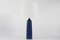 Palshus Dark Blue Glaze Table lamp by Per Linnemann-Schmidt. 1960s 1