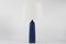 Palshus Dark Blue Glaze Table lamp by Per Linnemann-Schmidt. 1960s, Image 1