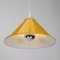 Space Age Yellow Cone Pendant Lamp, 1970s 5