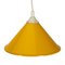 Lámpara colgante de cono era espacial en amarillo, años 70, Immagine 4