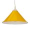 Lámpara colgante de cono era espacial en amarillo, años 70, Immagine 3