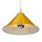 Space Age Yellow Cone Pendant Lamp, 1970s 1