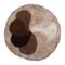 Round Brown Flower Rug from Desso, 1970s, Image 1