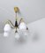 Scandinavian Ceiling Lamp in Brass and Opaline Glass, 1950s, Image 5