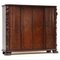 19th Century Burr Walnut Wardrobe with Big Lion Feet, 1890s 1