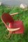 Silla Rockabilly roja con reposabrazos, años 50, Imagen 2