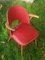 Red 50s Rockabilly Chair with Armrests, 1950s 1