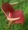 Chaise Rockabilly Rouge avec Accoudoirs, 1950s 4