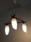 Lampada da soffitto a tre luci in teak e vetro, Scandinavia, anni '60, Immagine 10