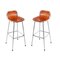Leather and Chrome Bar Stool from Les Arcs, 1960s, Set of 2 1