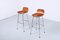 Leather and Chrome Bar Stool from Les Arcs, 1960s, Set of 2, Image 13