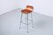 Leather and Chrome Bar Stool from Les Arcs, 1960s, Set of 2, Image 4