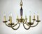 French Bronze Chandelier, 1960s, Image 1