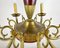 French Bronze Chandelier, 1960s, Image 7