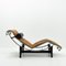 Chaise longue LC4 de cuero anilino coñac de Le Corbusier para Cassina, años 80, Imagen 4