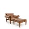 Sheriff Armchair and Ottoman by Sergio Rodrigues for Isa Bergamo, 1970s, Set of 2 1