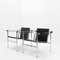 LC1 Armchairs by Le Corbusier, Pierre Jeanneret, Charlotte Perriand for Cassina, 1980s, Set of 2 3