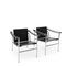 LC1 Armchairs by Le Corbusier, Pierre Jeanneret, Charlotte Perriand for Cassina, 1980s, Set of 2 2