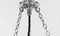 Chrom & Opalglas Deckenlampe, 1930er 2