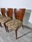 Art Deco Style Dining Chairs attributed to Jindrich Halabala, 1940s, Set of 4 20
