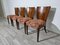 Art Deco Style Dining Chairs attributed to Jindrich Halabala, 1940s, Set of 4 9
