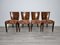 Art Deco Style Dining Chairs attributed to Jindrich Halabala, 1940s, Set of 4 1