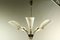 Lámpara de araña alemana de latón y vidrio acrílico, años 50, Imagen 6