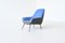 Italienische Sessel aus blauem und grauem Filz, Italien, 1950, 2er Set 15