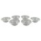 Mid-20th Century Art Glass Clear Bowls, France, Set of 6 1