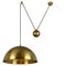 Posa Pendant in Brass with Side Counter Weight attributed to Florian Schulz, 1960s 5