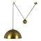 Posa Pendant in Brass with Side Counter Weight attributed to Florian Schulz, 1960s 1