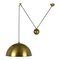 Posa Pendant in Brass with Side Counter Weight attributed to Florian Schulz, 1960s, Image 1