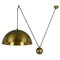 Posa Pendant in Brass with Side Counter Weight attributed to Florian Schulz, 1960s 3