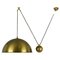 Posa Pendant in Brass with Side Counter Weight attributed to Florian Schulz, 1960s 4