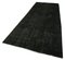 Großer schwarzer Vintage Teppich aus Baumwolle 3