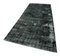Großer schwarzer Vintage Teppich aus Baumwolle 3