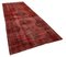 Turkish Red Overdyed Runner Rug 2