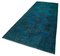 Turkish Turquoise Overdyed Runner Rug 3