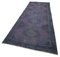 Turkish Purple Overdyed Runner Rug 3