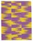 Tappeto Kilim vintage viola e giallo, inizio XXI secolo, Immagine 1