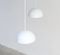 White Flower Pot Hanging Lamps by Verner Panton, Set of 2 7