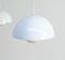 White Flower Pot Hanging Lamps by Verner Panton, Set of 2 9