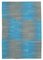 Tappeto Kilim vintage blu e grigio, inizio XXI secolo, Immagine 1