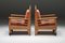 Art Deco Pine and Leather Club Chairs, Europe, 1960s, Set of 2 4