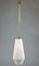 Liberty White Glass Chandelier with Honeycomb Shade, Italy, 1920s 6