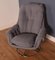 Scandinavian Chrome Base Swivel Chair, 1960s 2