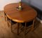 Teak Roundette Dining Table & Chairs by Hans Olsen for Frem Rølje, 1960s, Set of 7 4